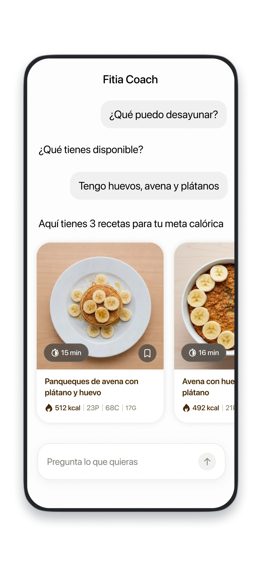 Fitia Coach sugiere comidas con los alimentos que tienes